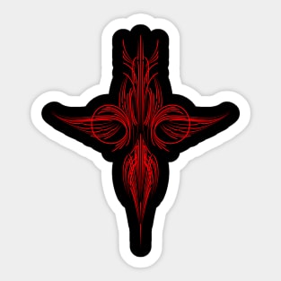 Red phoenix pinstripe Sticker